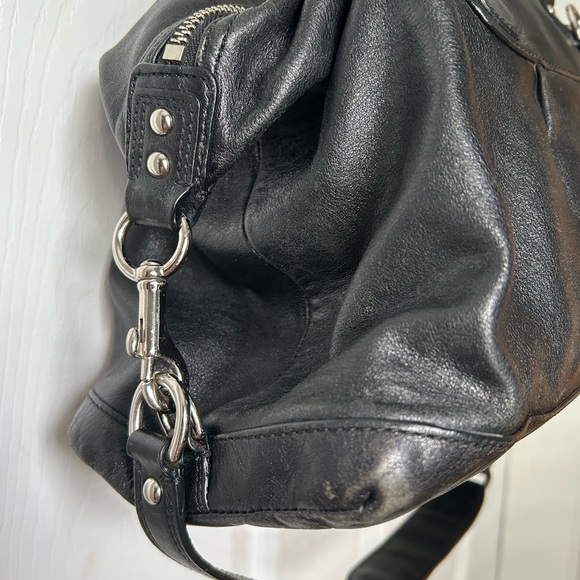 Authentic Coach “Ashley” Black Leather Women's Satchel Bag - Picture 7 of 11